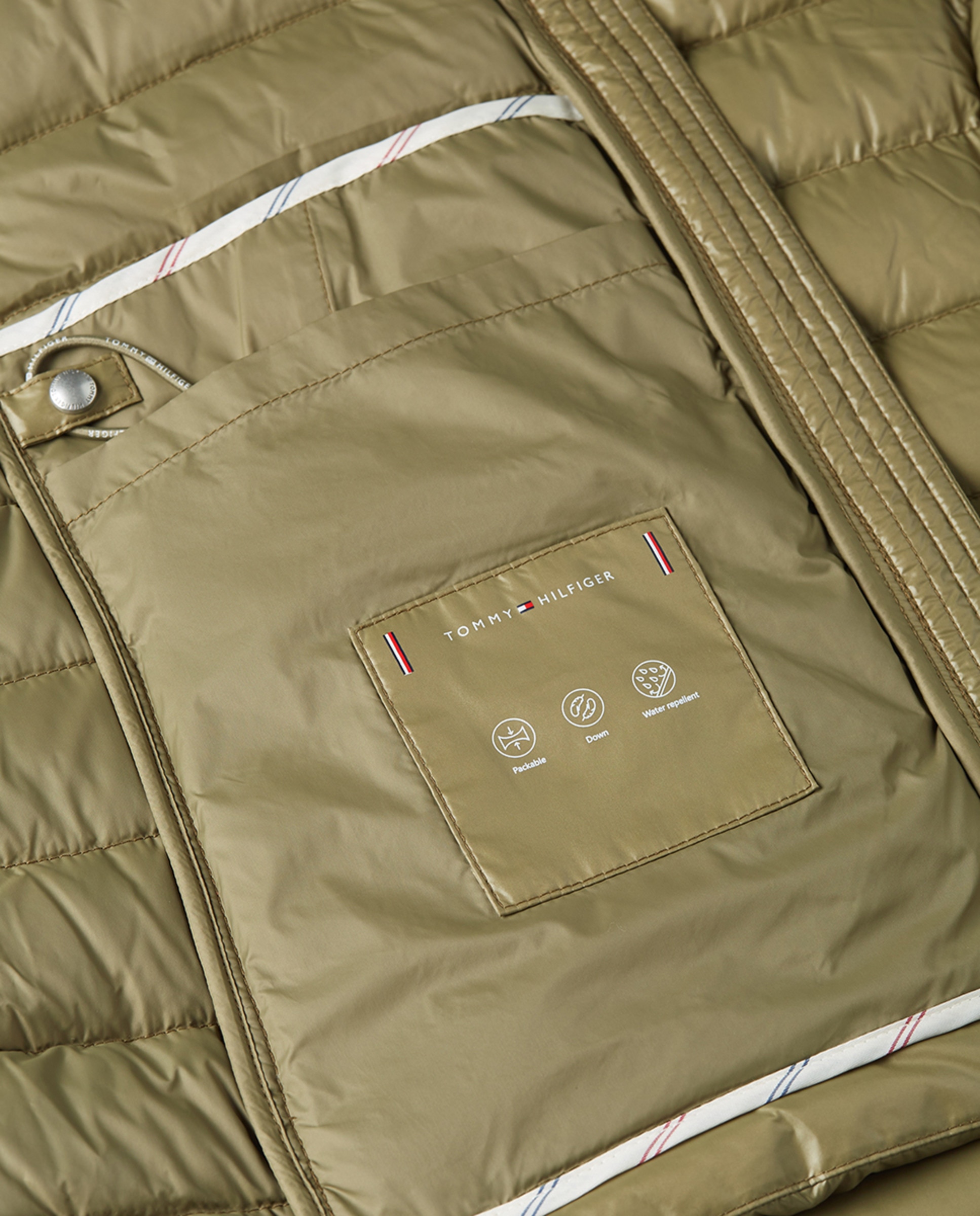 Colete Acolchoado com Fecho de Correr Verde-militar-8