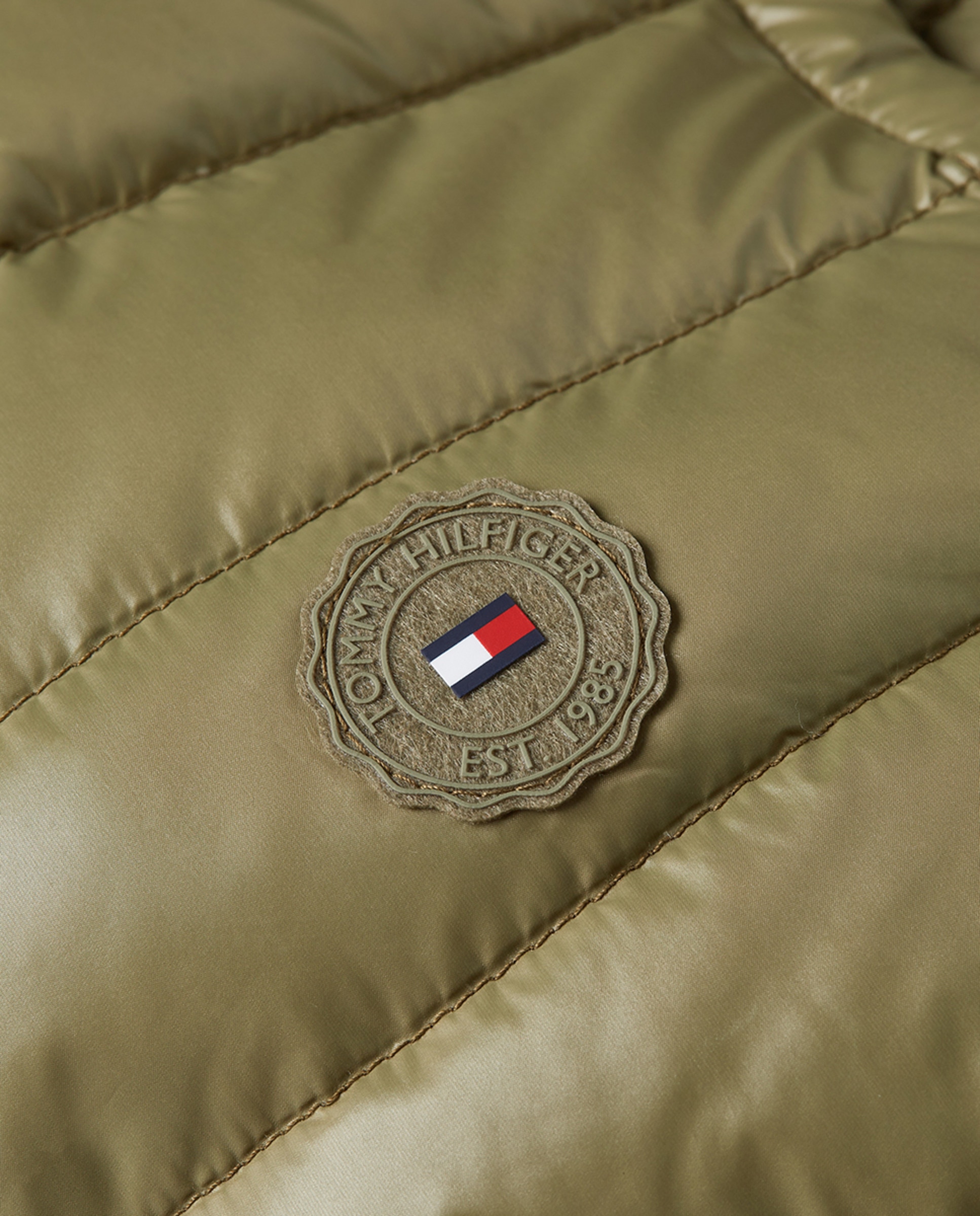 Colete Acolchoado com Fecho de Correr Verde-militar-7
