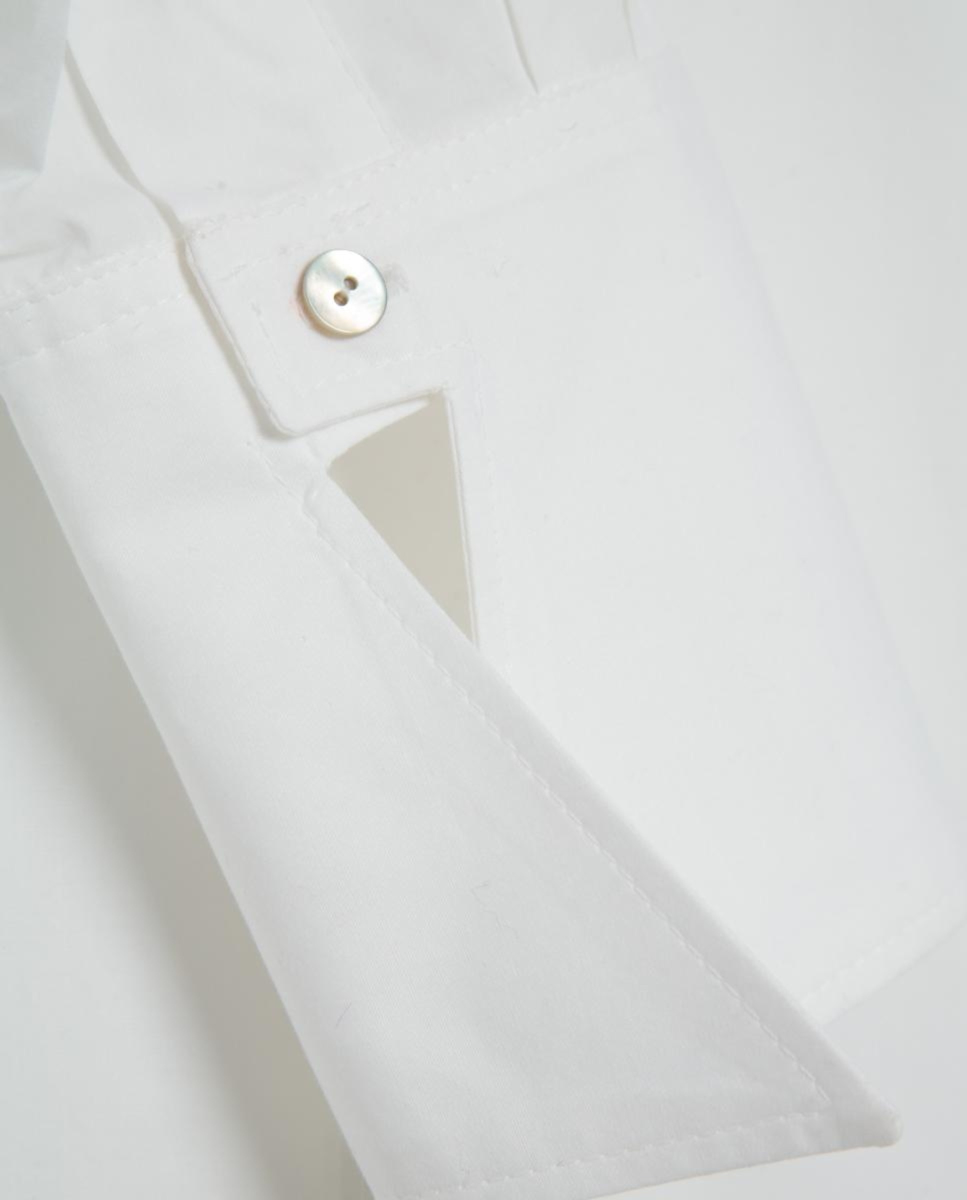 Camisa de Algodão com Punhos Oversize - Branco Branco-6