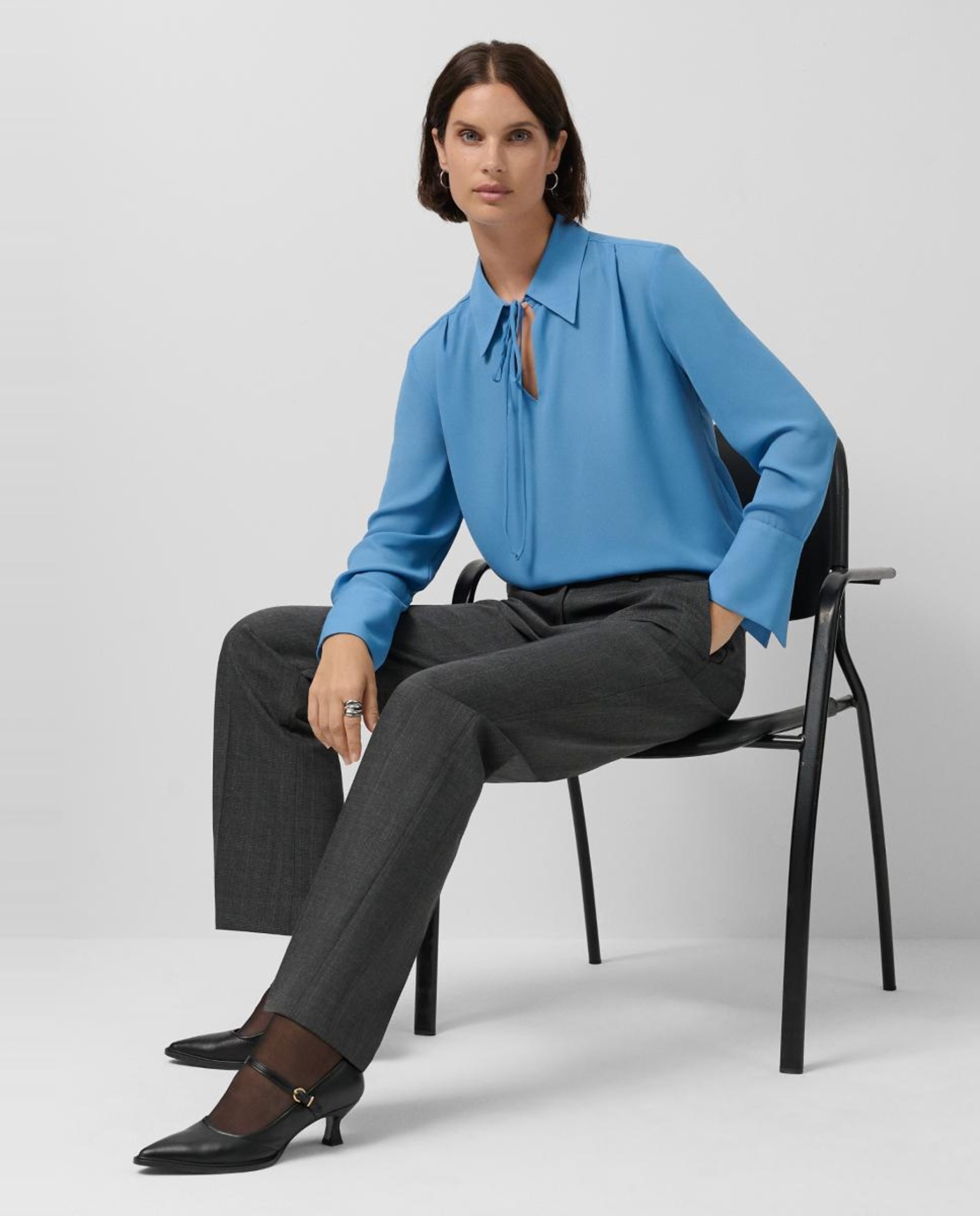 Blusa com Punhos Oversize Azul-marinho-2