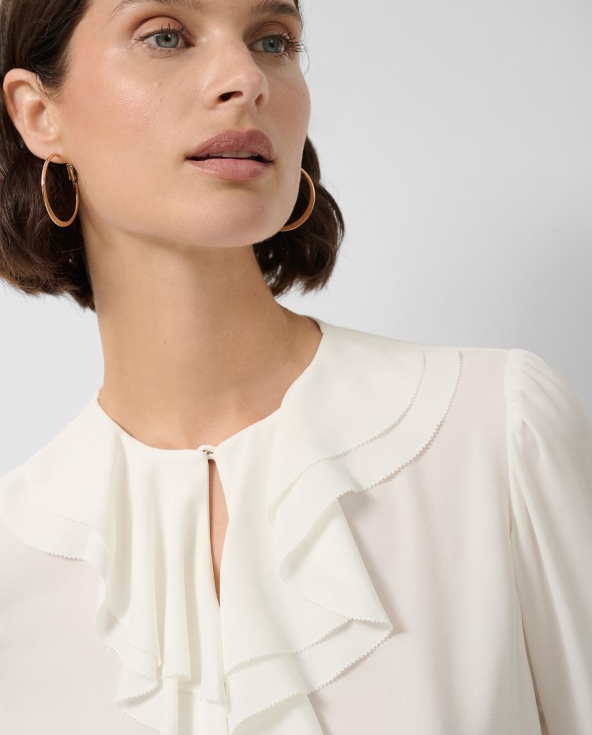 Blusa de Manga Comprida com Folho Cru-3