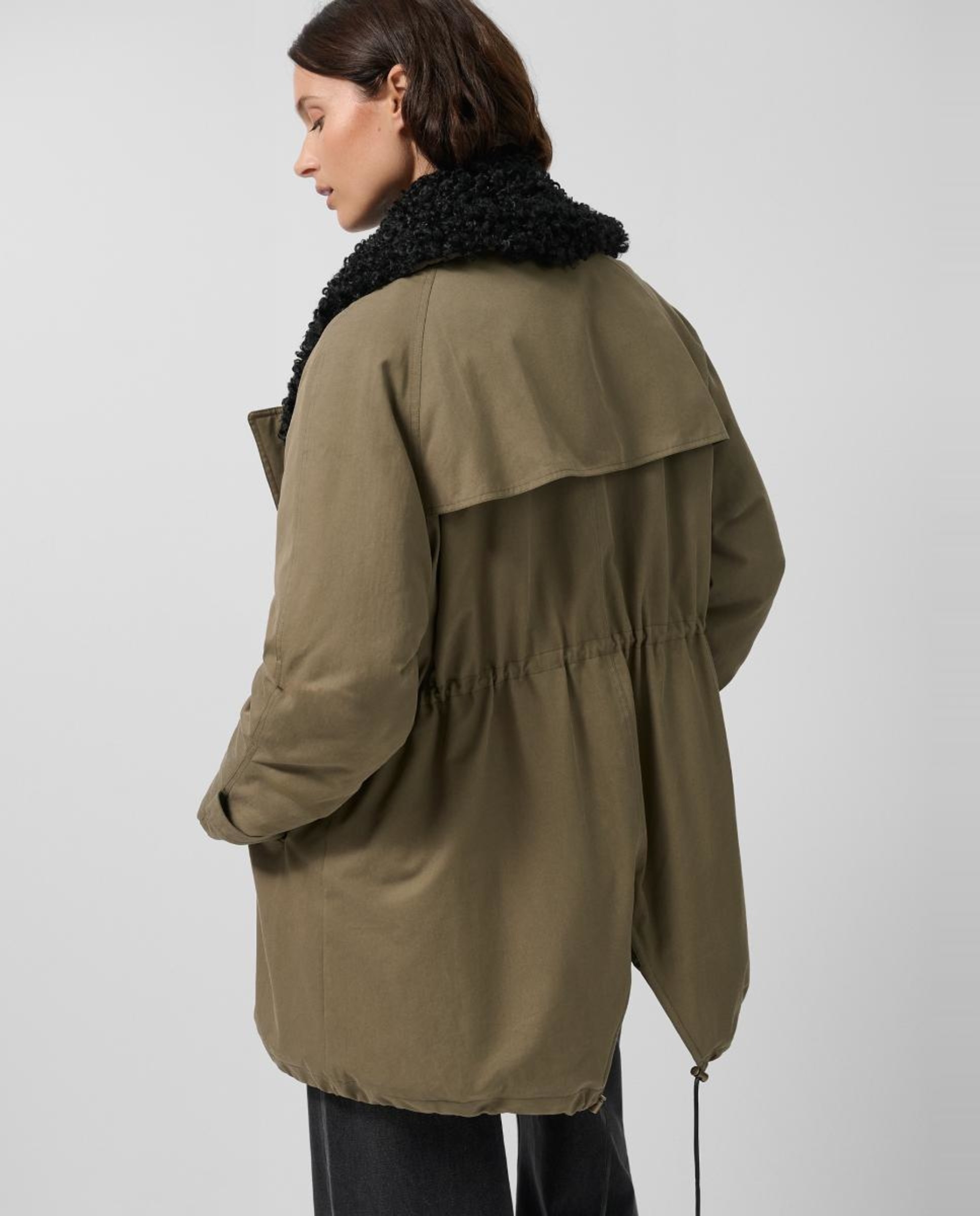 Casacão Comprido com Interior Acolchoado Verde-5