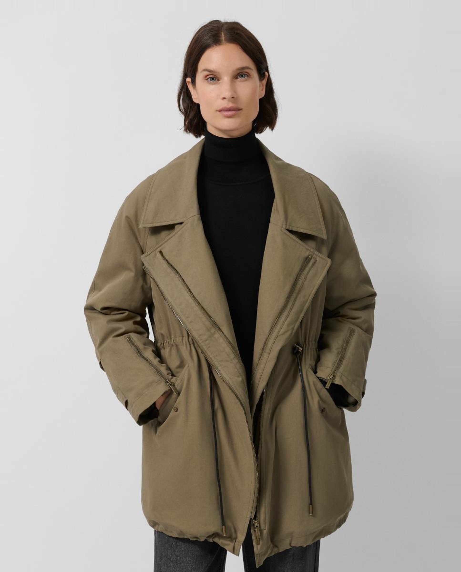 Casacão Comprido com Interior Acolchoado Verde-3