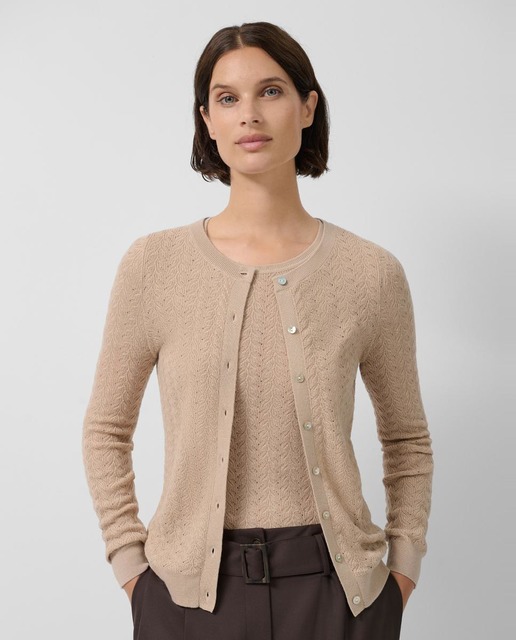 Imagen 0 de Chaqueta de mujer punto lana espiga calada