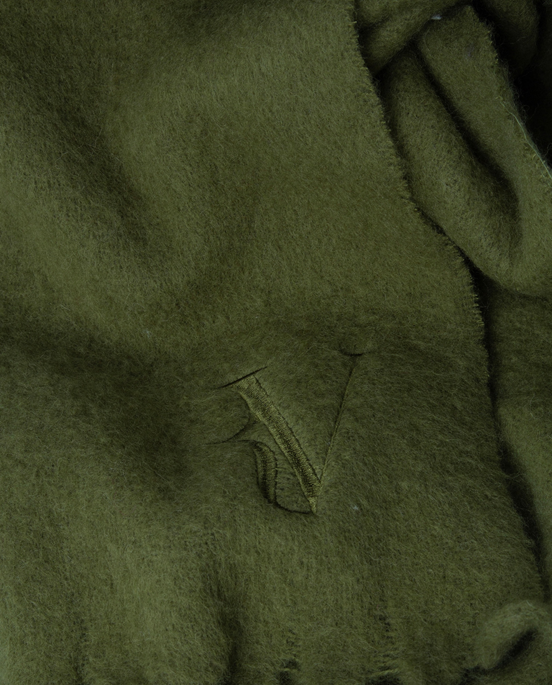 Cachecol de Lã com Bordado RV Verde-2