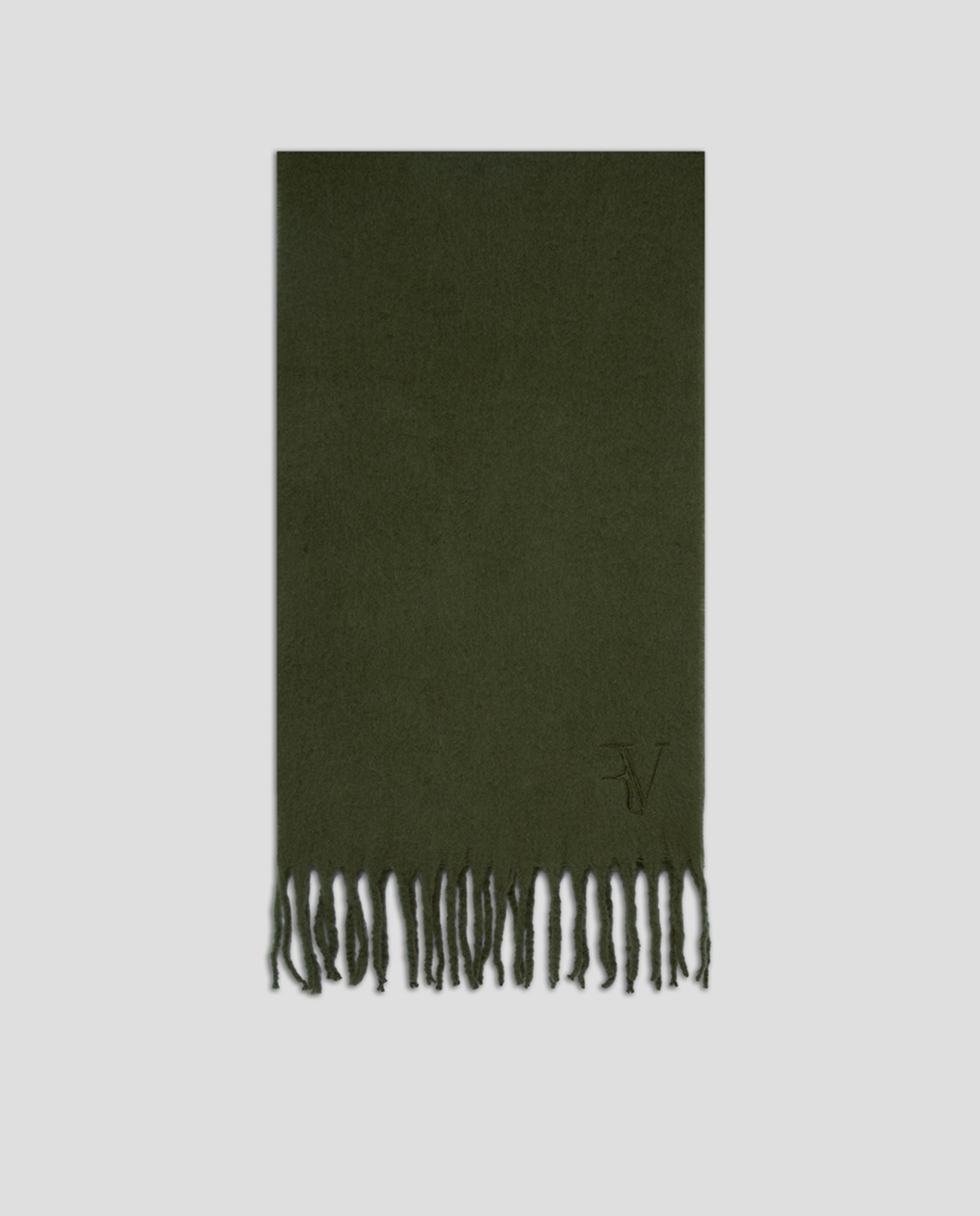 Cachecol de Lã com Bordado RV Verde-1