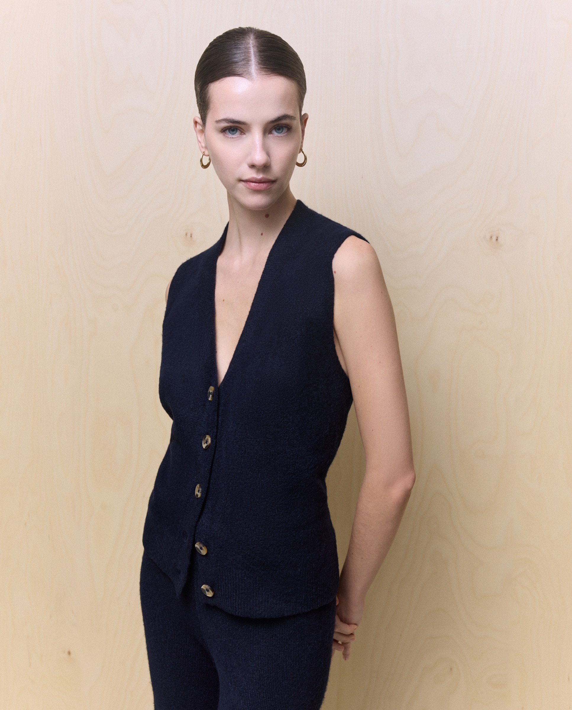 Colete de Malha Soft Azul-marinho-1