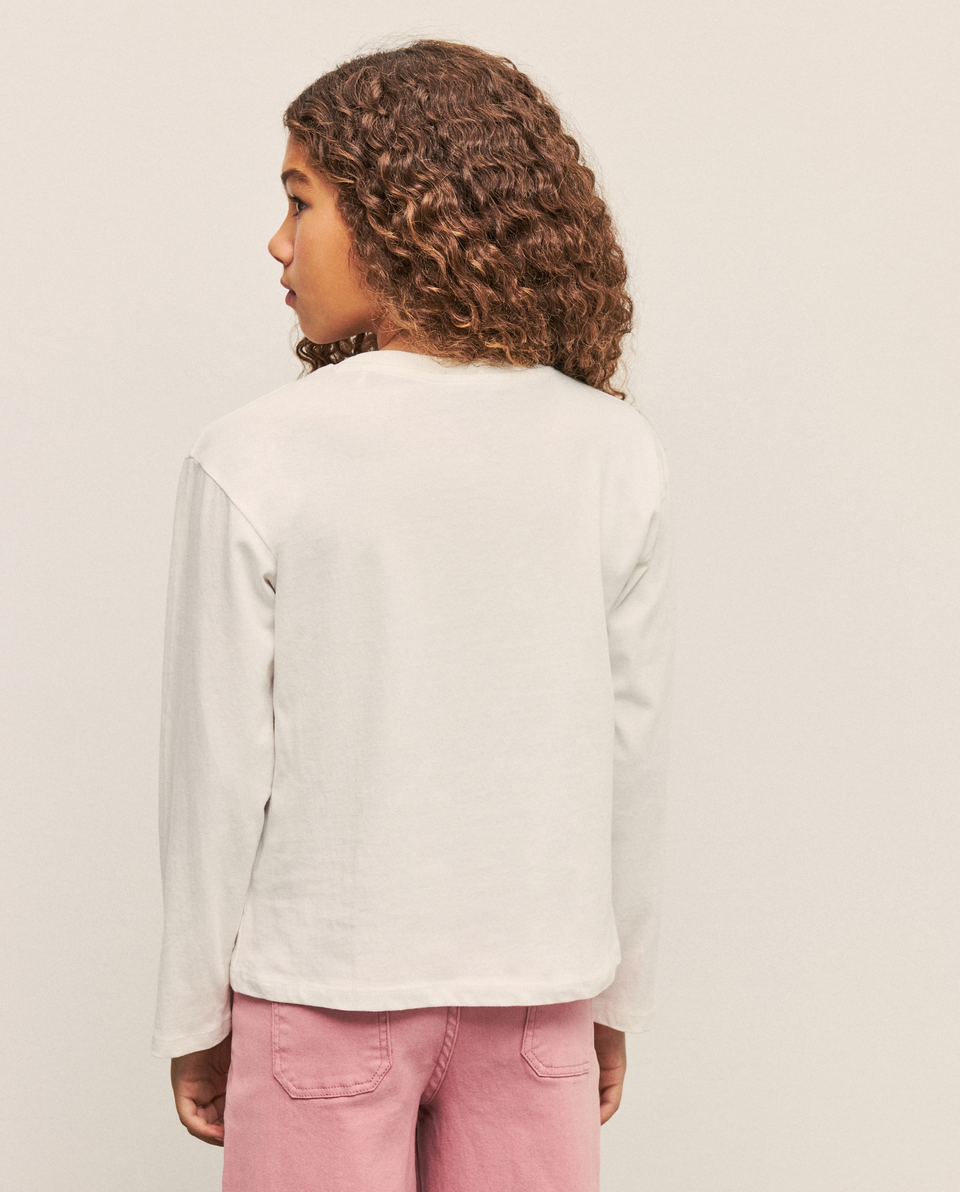 Camisola de Manga Comprida Três Karimí com Glitter Branco-3