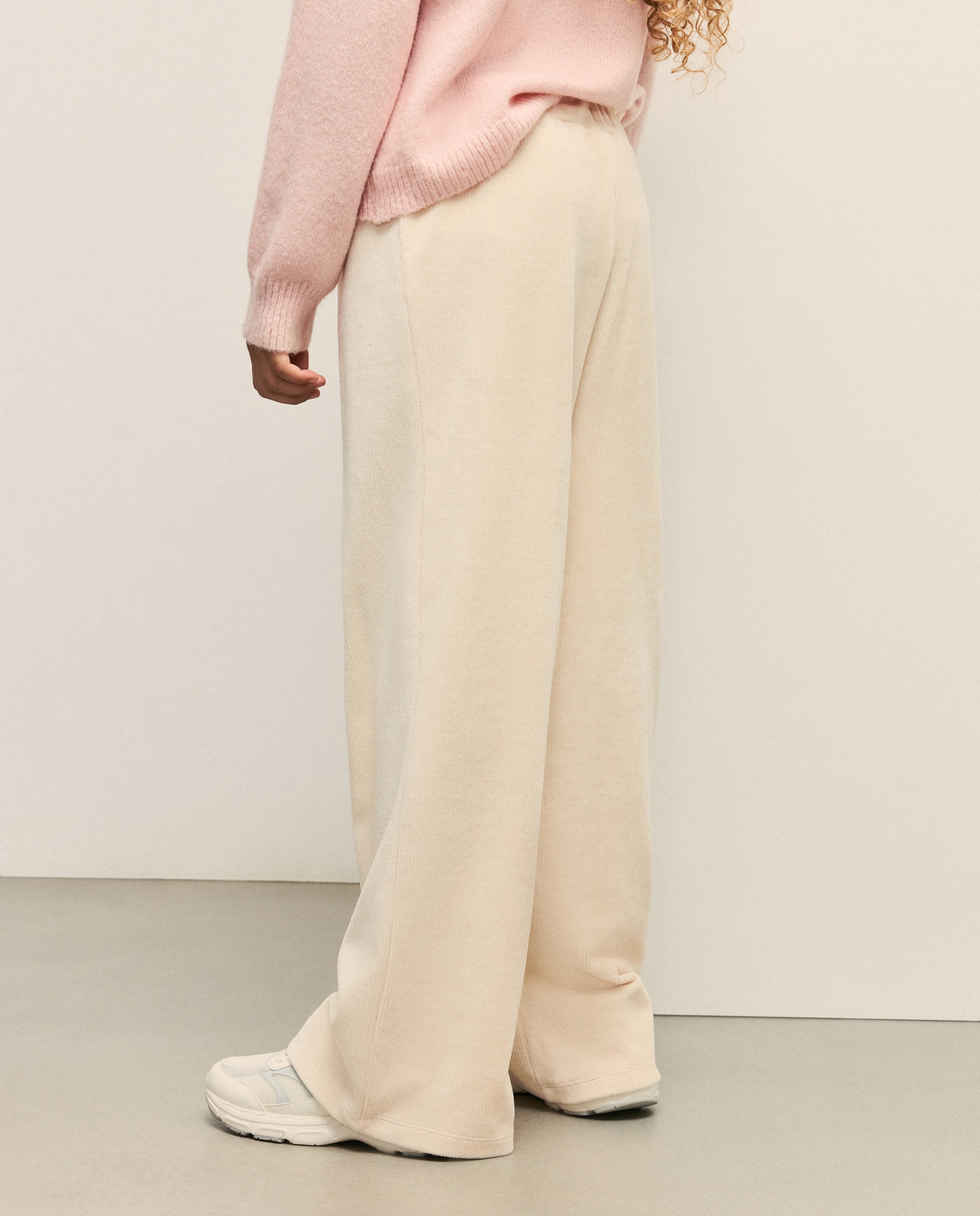 Calças Culotte em Bombazina Elástica 120 Cru-3