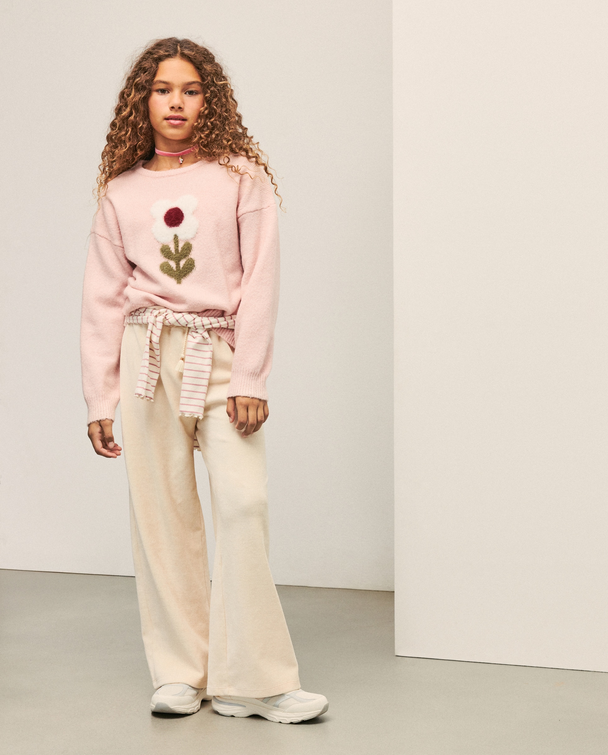 Calças Culotte em Bombazina Elástica 120 Cru-1