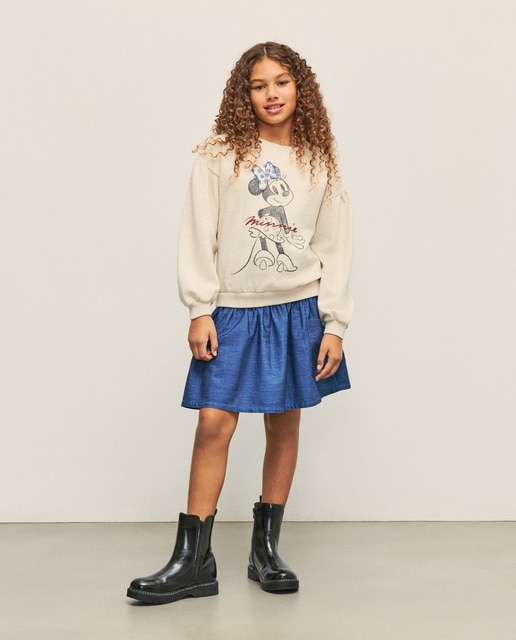 Imagem 0 de Vestido de Manga Comprida com Estampados Mickey-Minnie