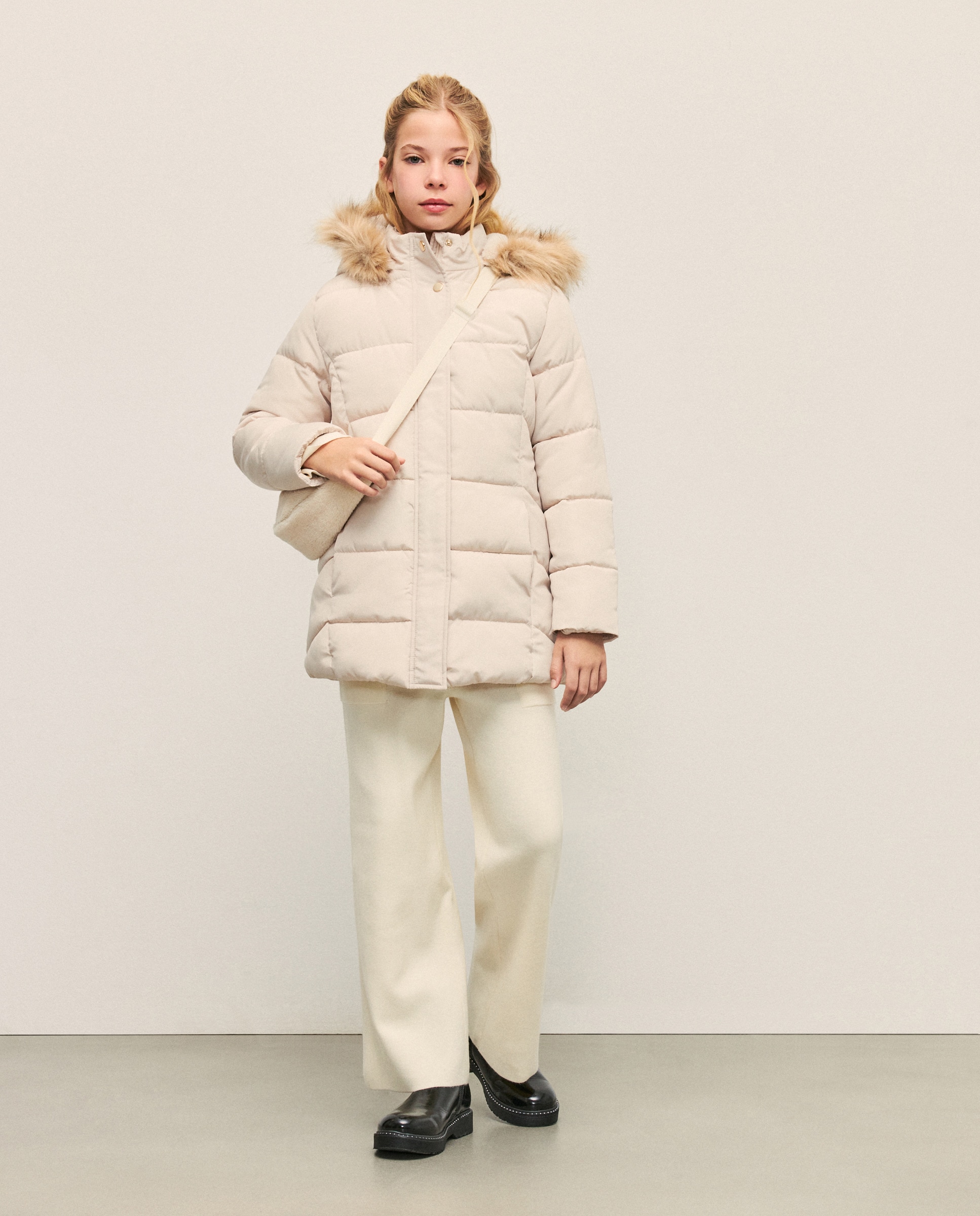 Parka Comprida com Cinto 120 Cru-2