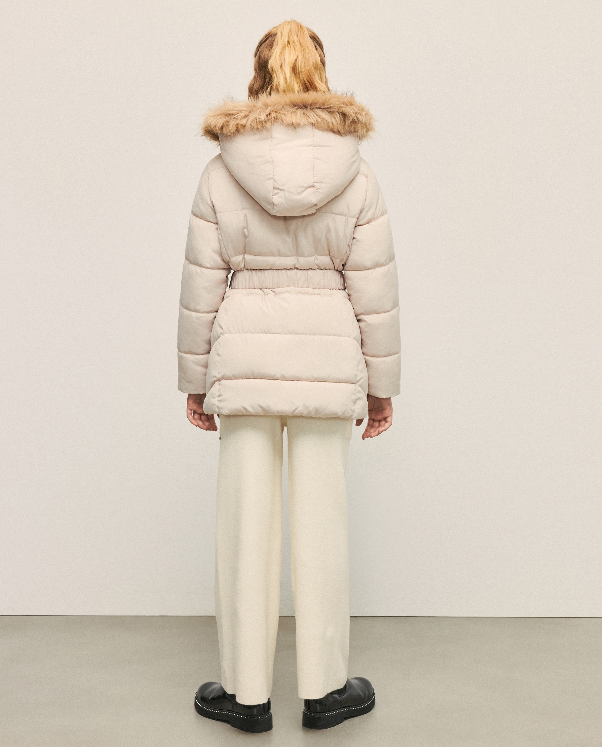 Parka Comprida com Cinto 120 Cru-3