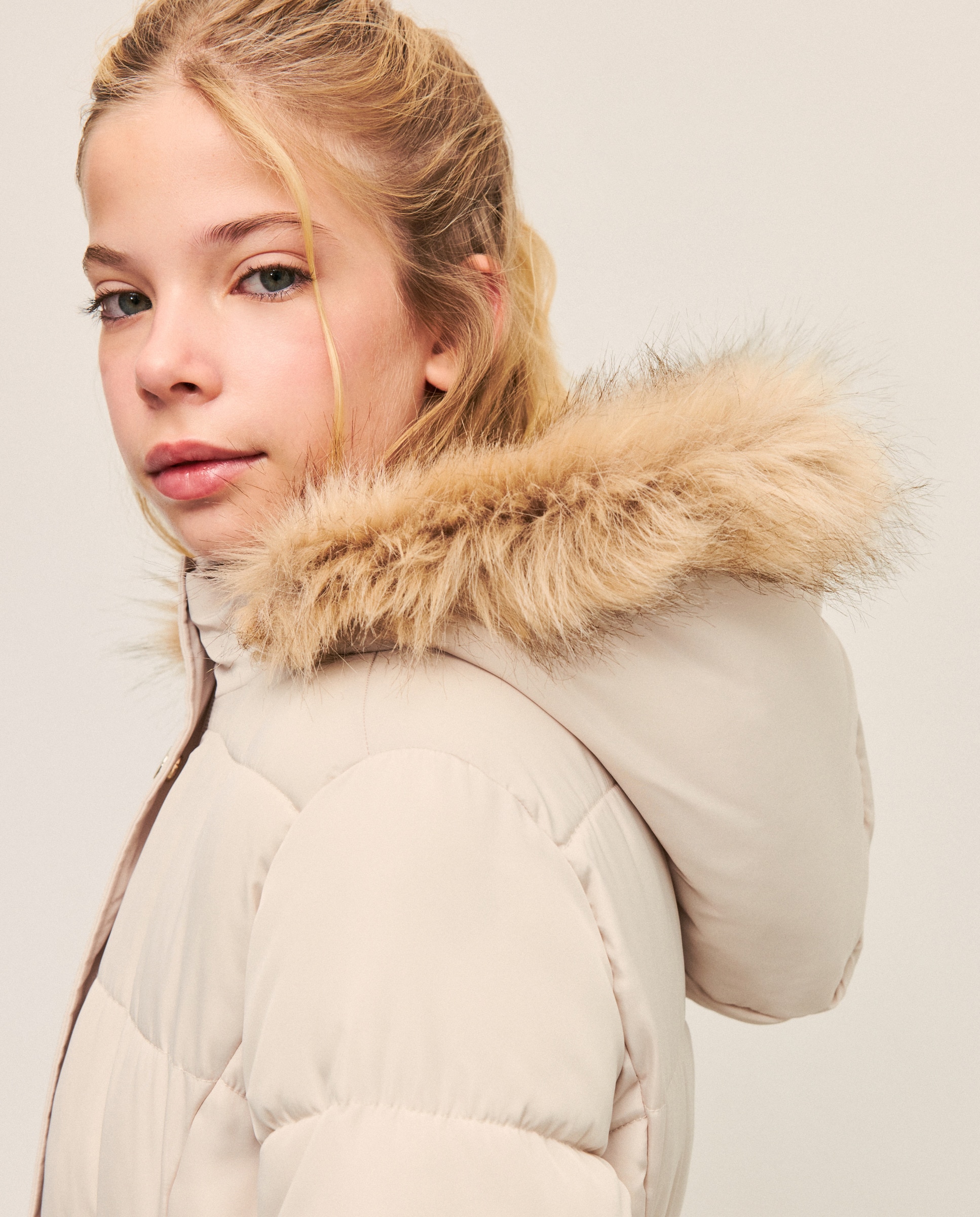 Parka Comprida com Cinto 120 Cru-1