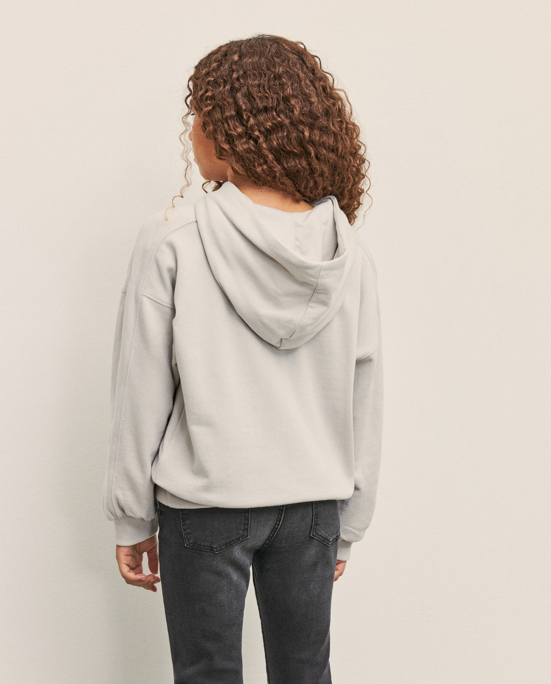 Sweatshirt Fechada com Capuz Soy e Amigos Cinzento-3