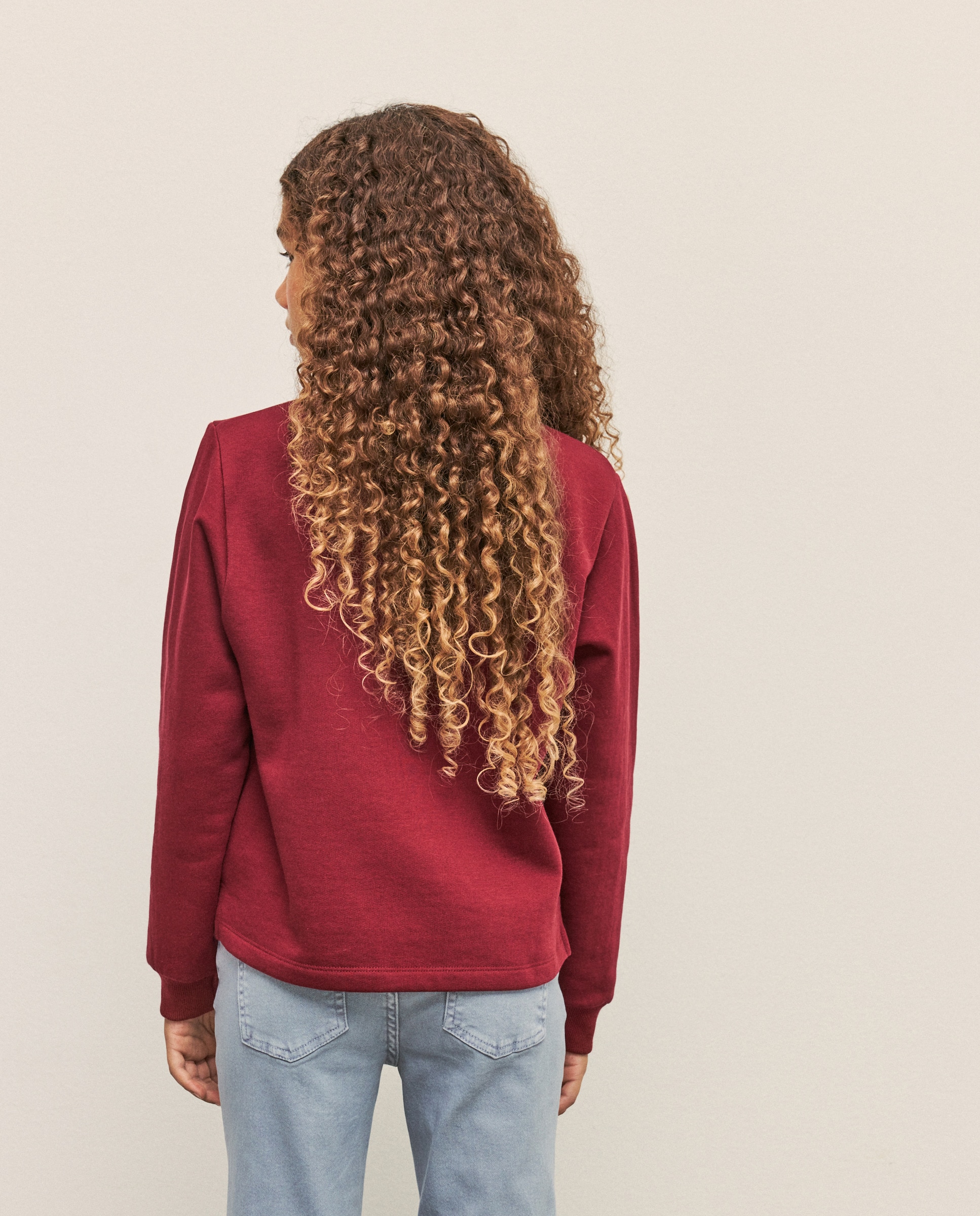 Sweatshirt com Decote Redondo e Detalhe da Minnie Bordeaux-3