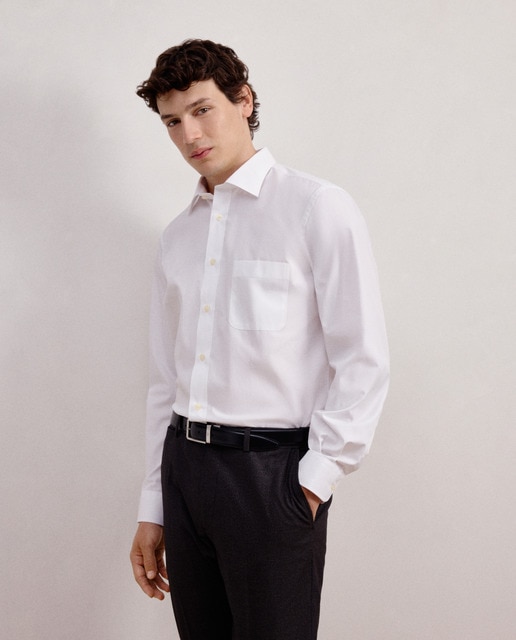 Imagen 0 de Camisa de hombre classic fit vestir popelín acabado eco Coolmax®