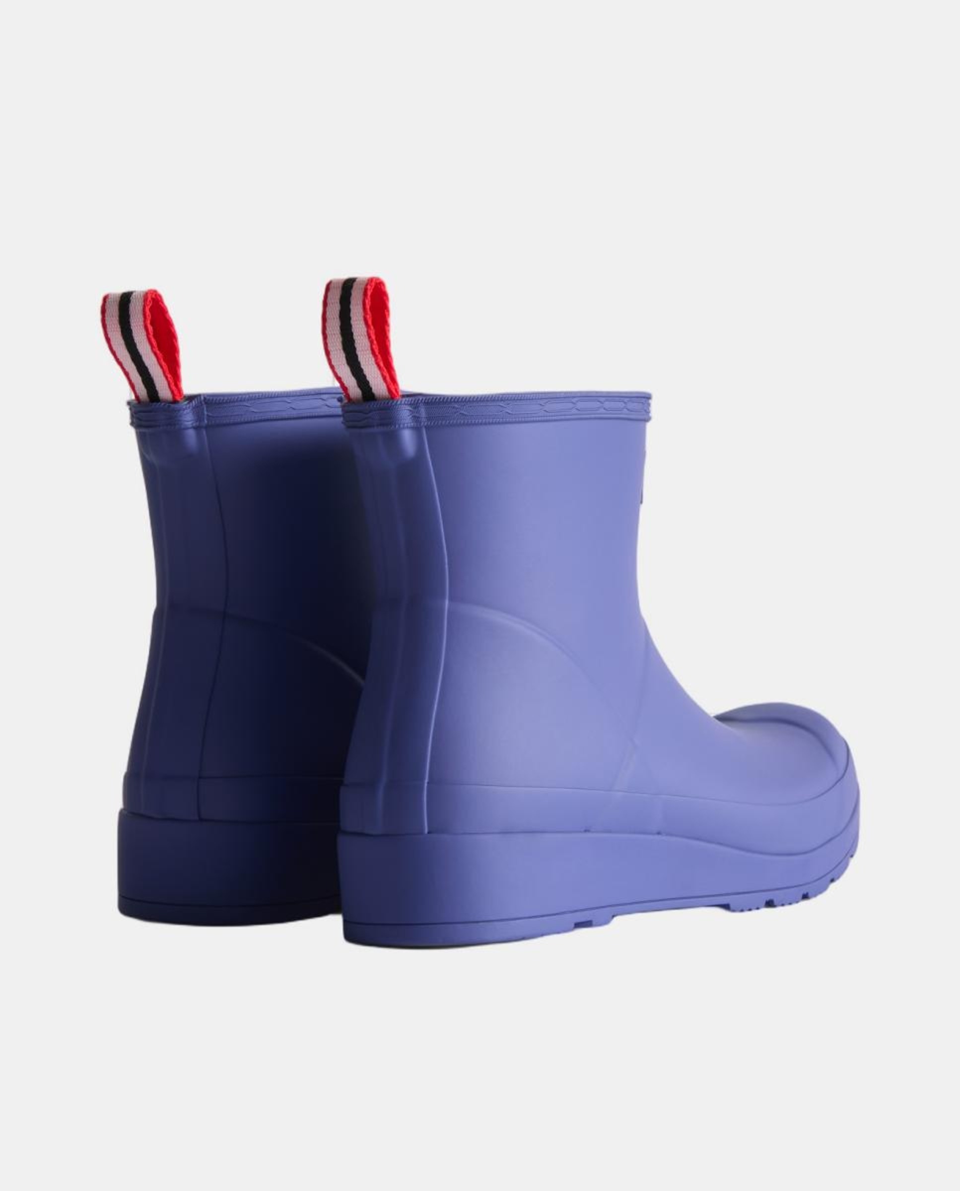 Galochas com Salto de Plataforma e Cano Baixo Azul-3