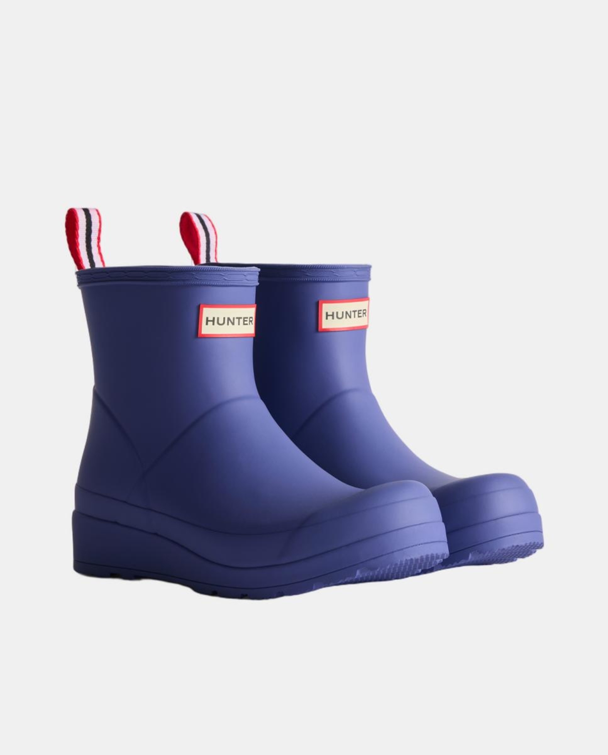 Galochas com Salto de Plataforma e Cano Baixo Azul-2