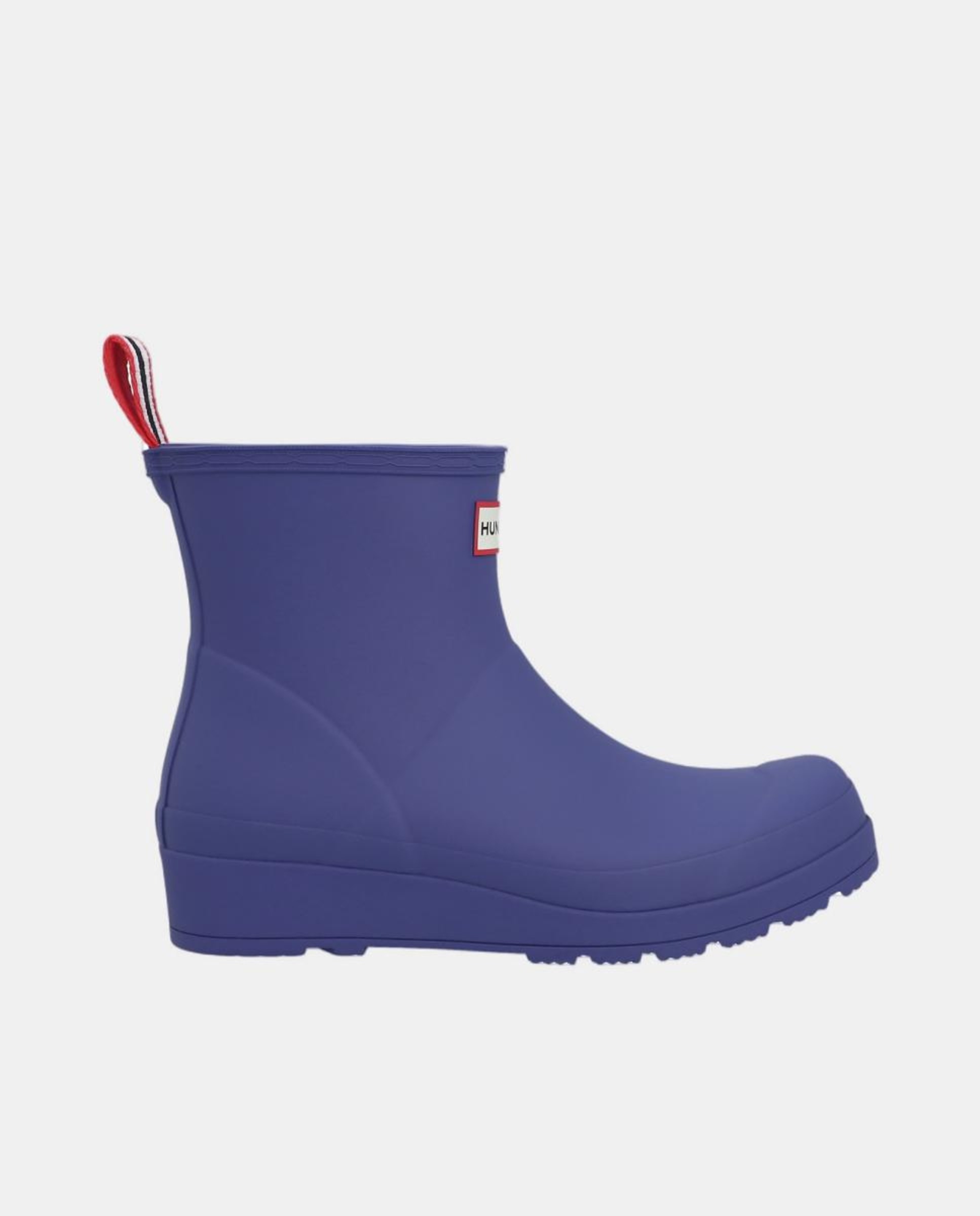 Galochas com Salto de Plataforma e Cano Baixo Azul-1