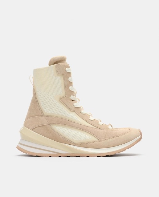 Imagem 0 de Sapatilhas em Pele com Plataforma Baixa