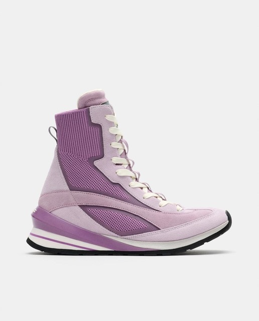 Imagem 0 de Sapatilhas em Pele com Plataforma Baixa