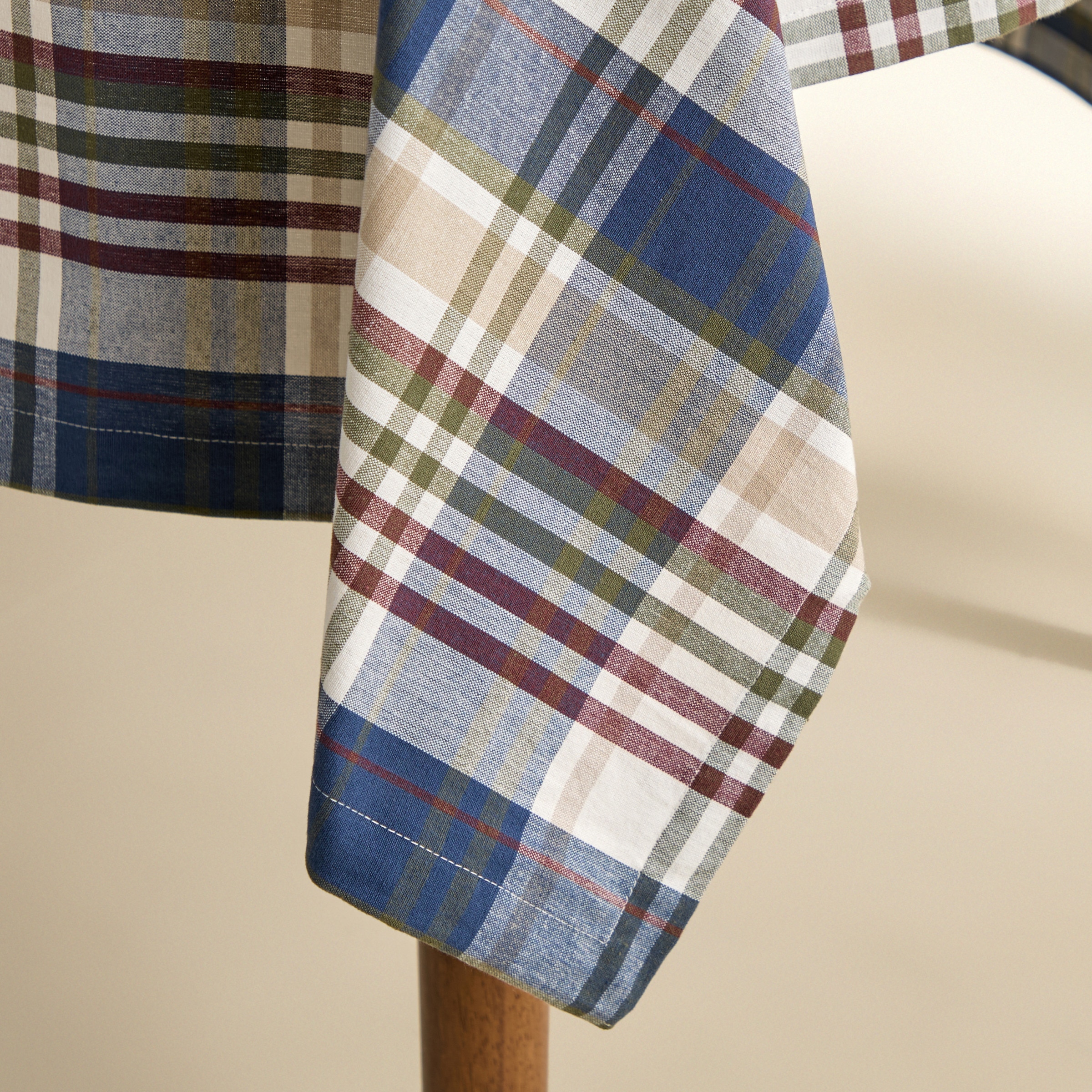 Toalha de Mesa de Algodão Forest Azul-4