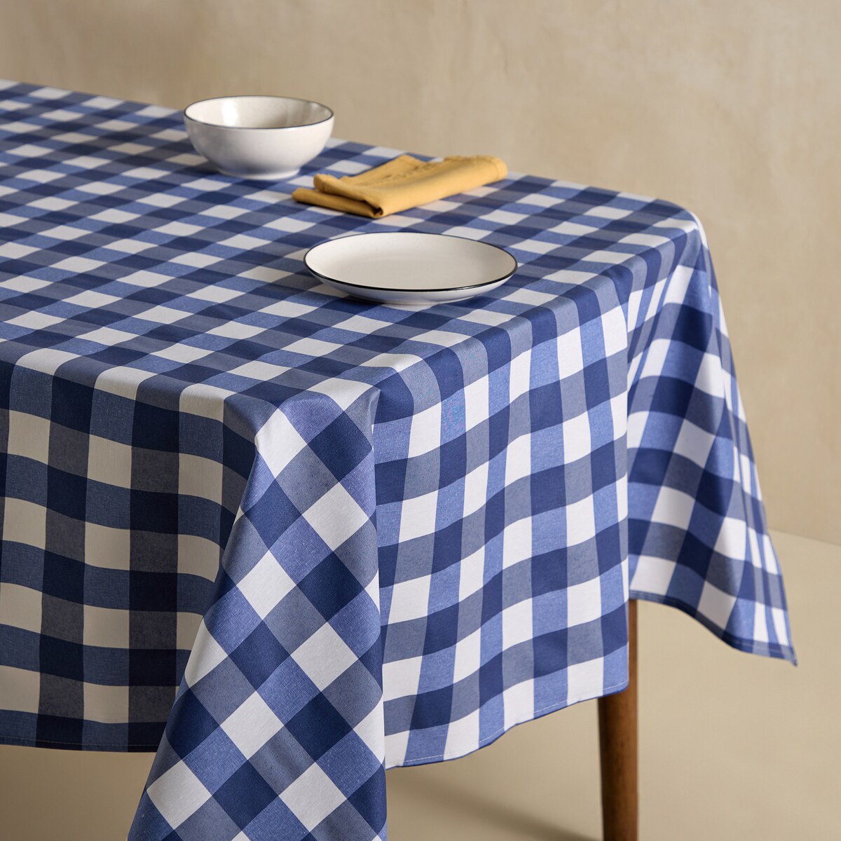 Toalha de Mesa Antimanchas Vichy Resinada Azul-1