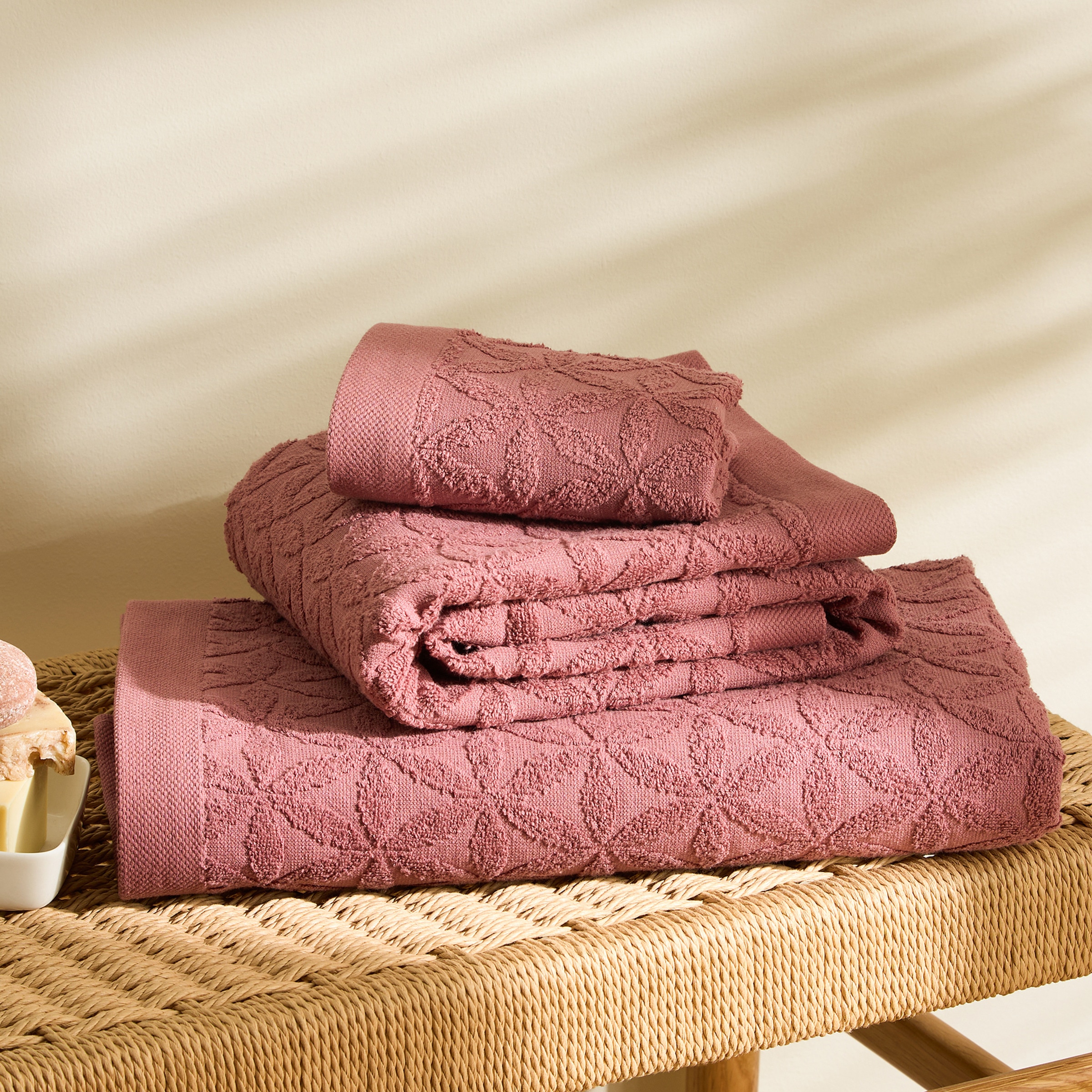 Toalla de baño algodón 450 gr/m2 Modulo Rosa-1