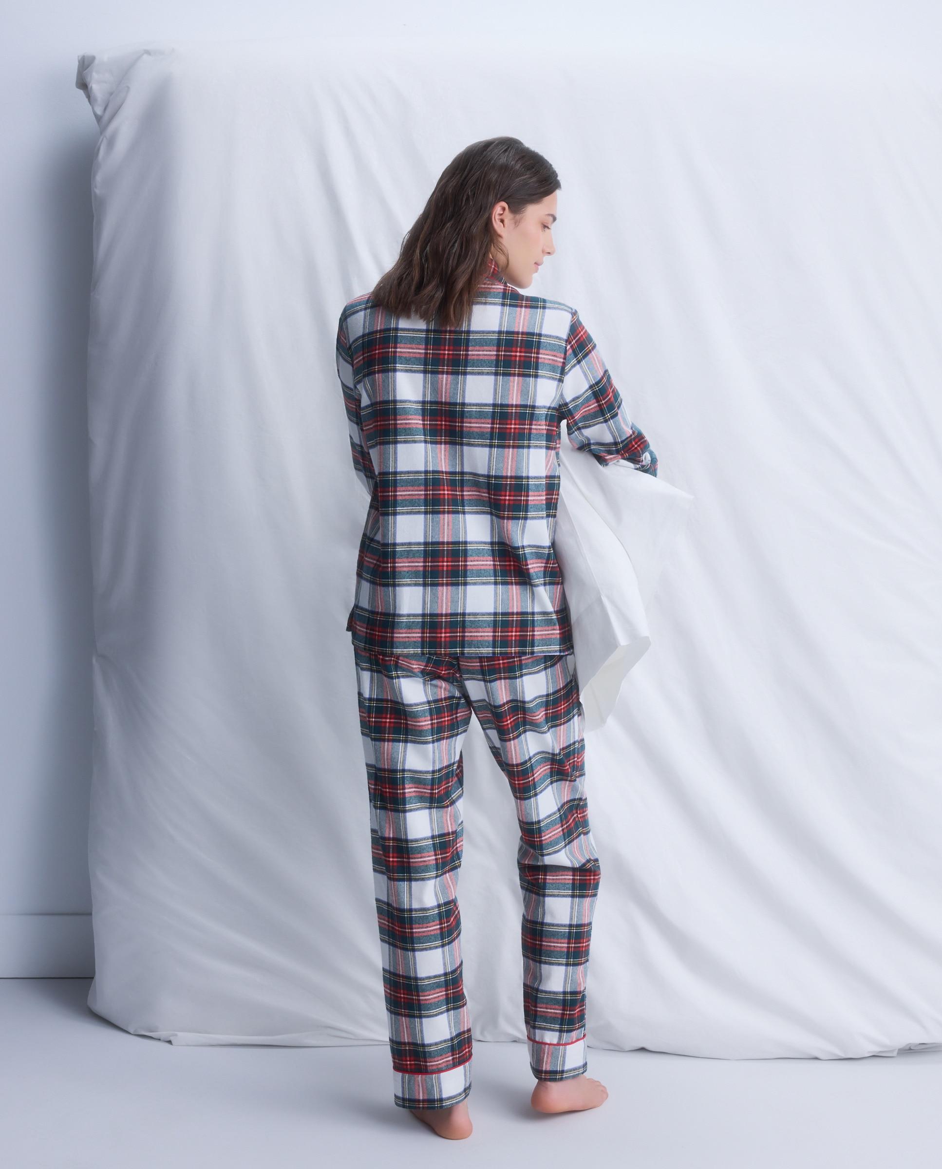 Pijama aos Quadrados Natalício Vermelho-2