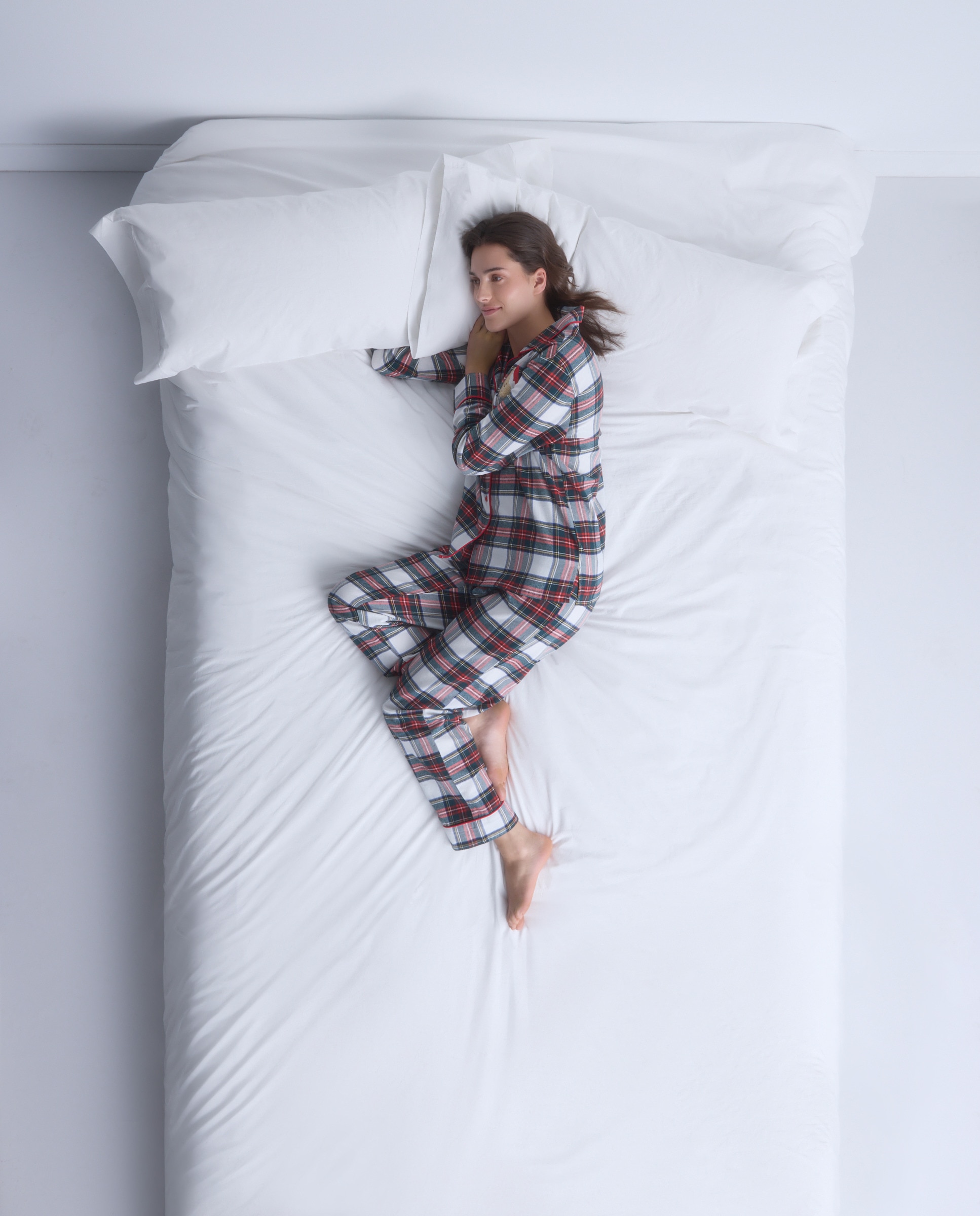 Pijama aos Quadrados Natalício Vermelho-3