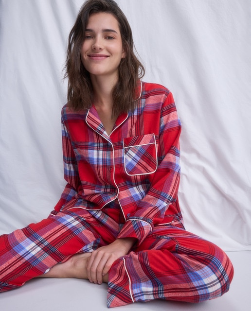 Imagem 0 de Pijama Camiseiro aos Quadrados