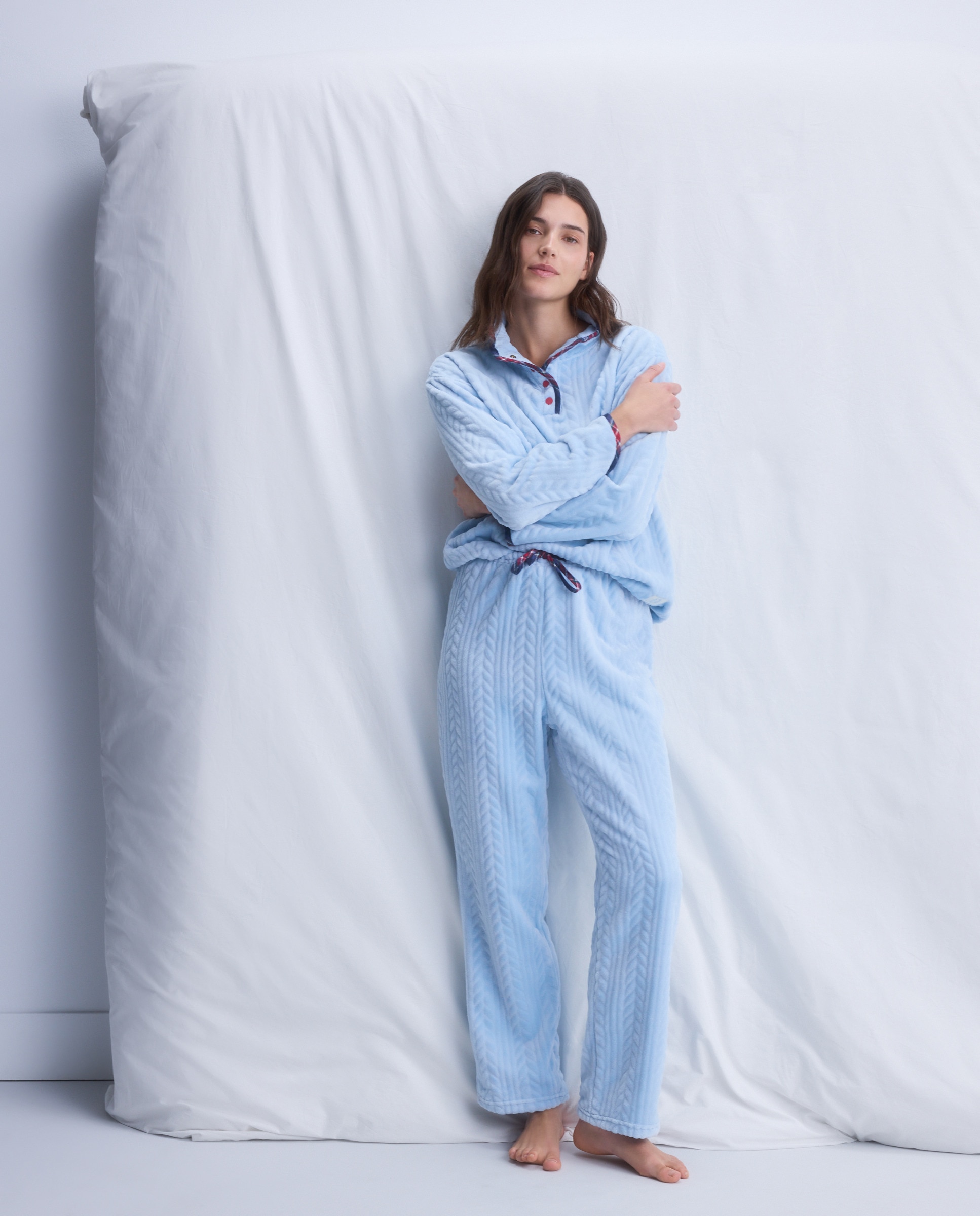 Pijama Completo com Gola Mais Elevada 410 Azul Claro-1