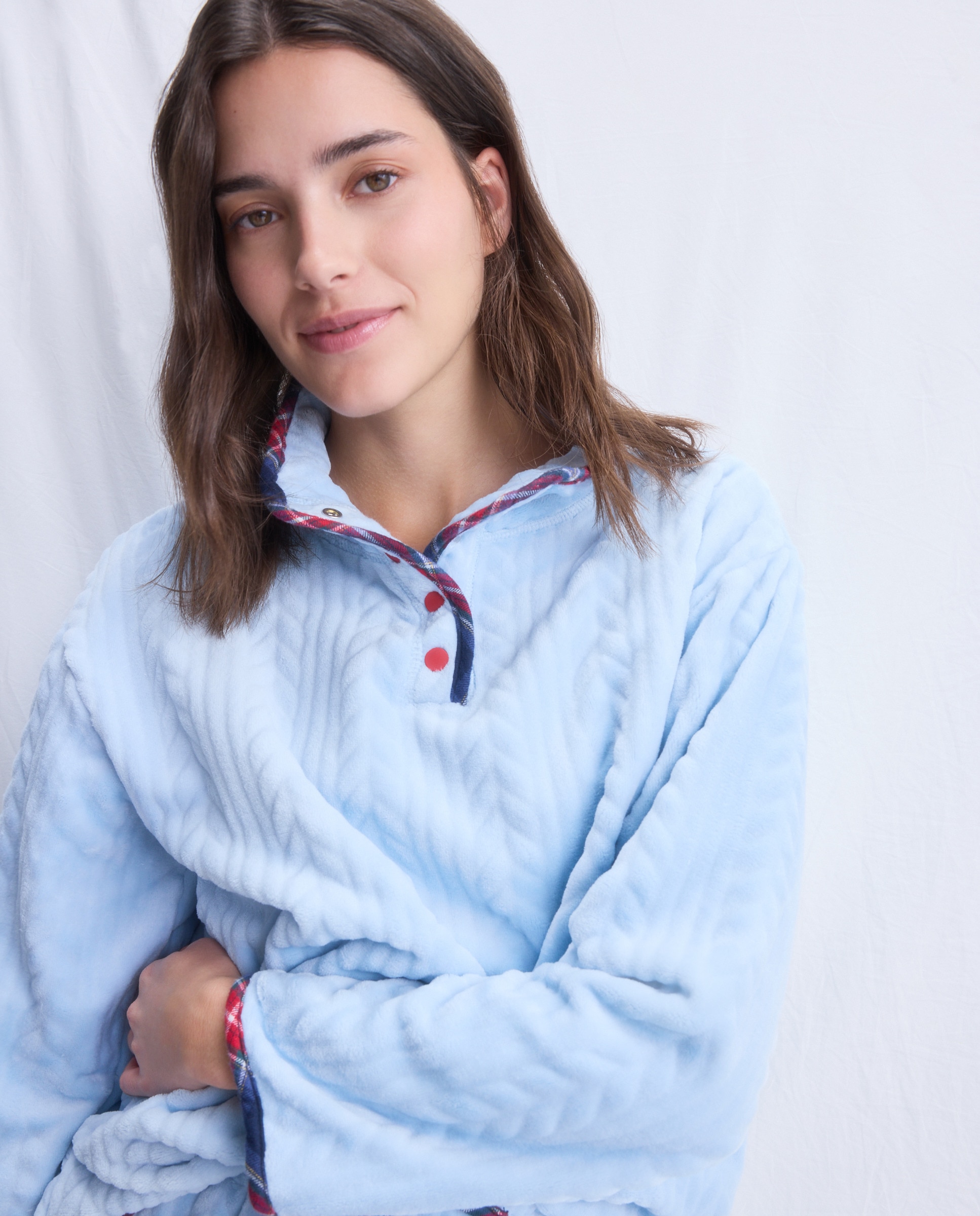 Pijama Completo com Gola Mais Elevada 410 Azul Claro-2