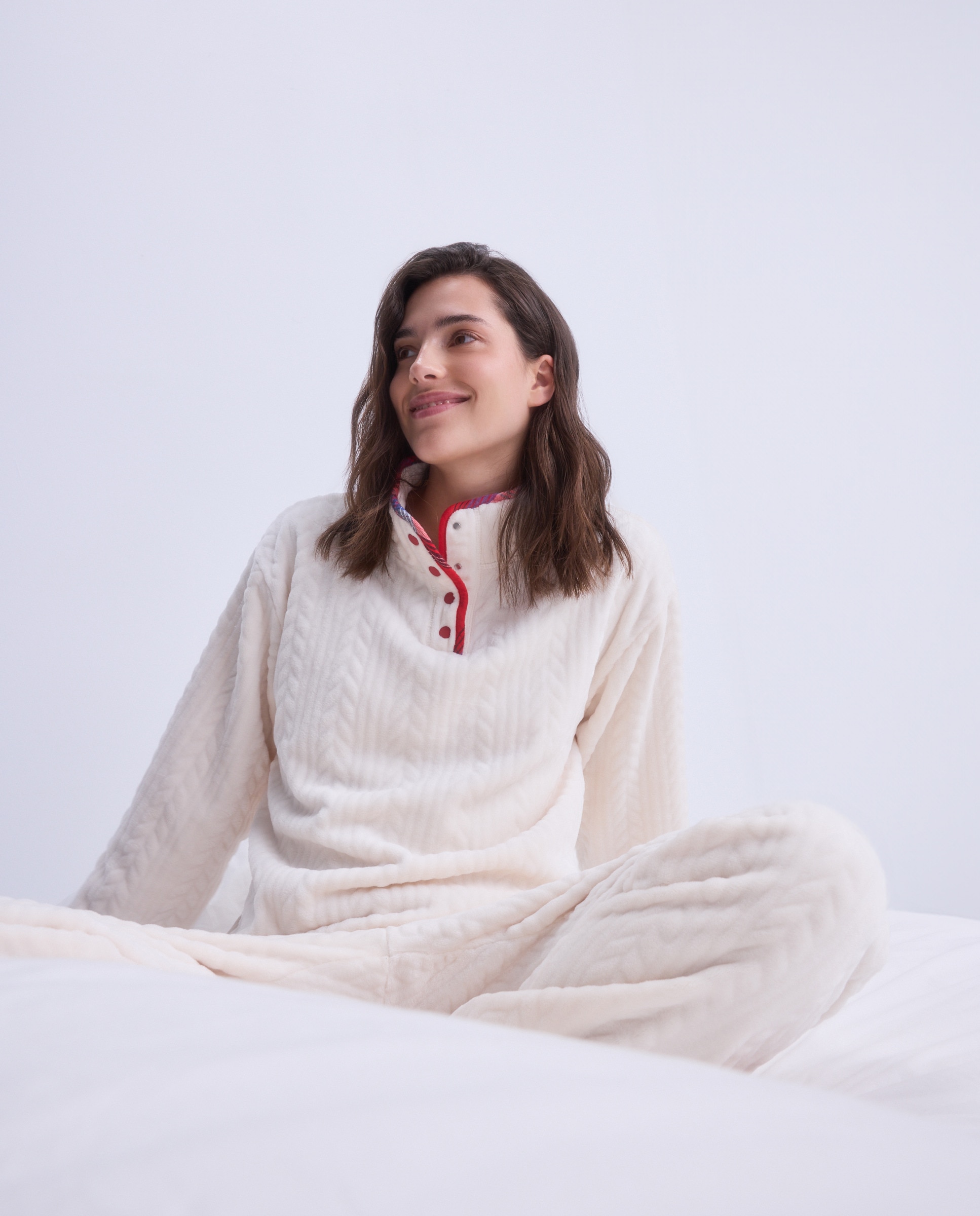 Pijama Completo com Gola Mais Elevada 120 Cru-1