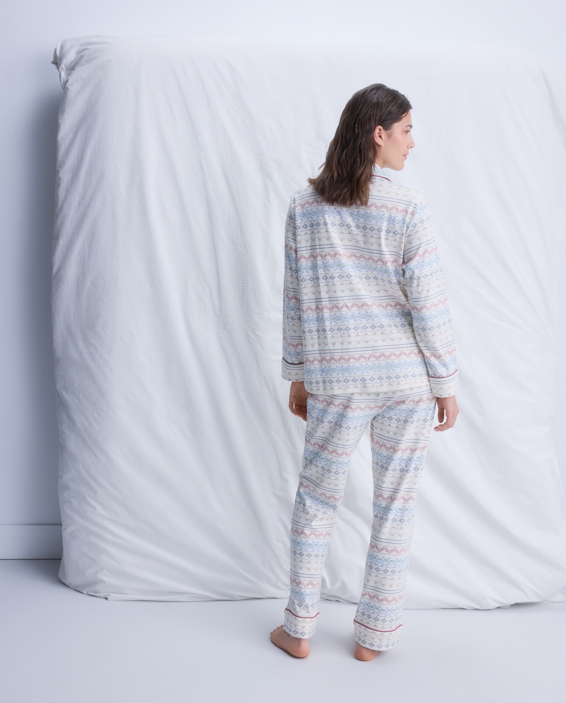 Pijama Camiseiro Estampado Multicolor-3