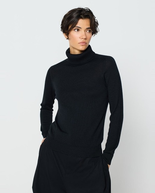 Imagen 0 de Jersey de mujer básico cuello cisne y manga larga martillo