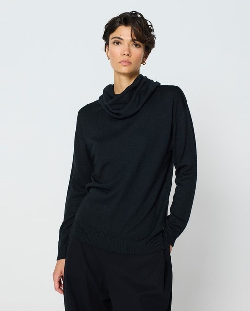 Imagen 0 de Jersey de mujer versátil con cuello desbocado