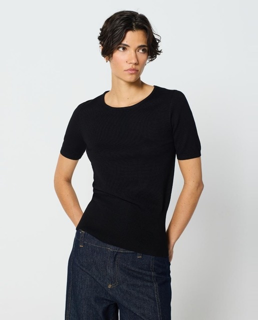 Imagen 0 de Twinset de mujer con canalé ancho en los bajos