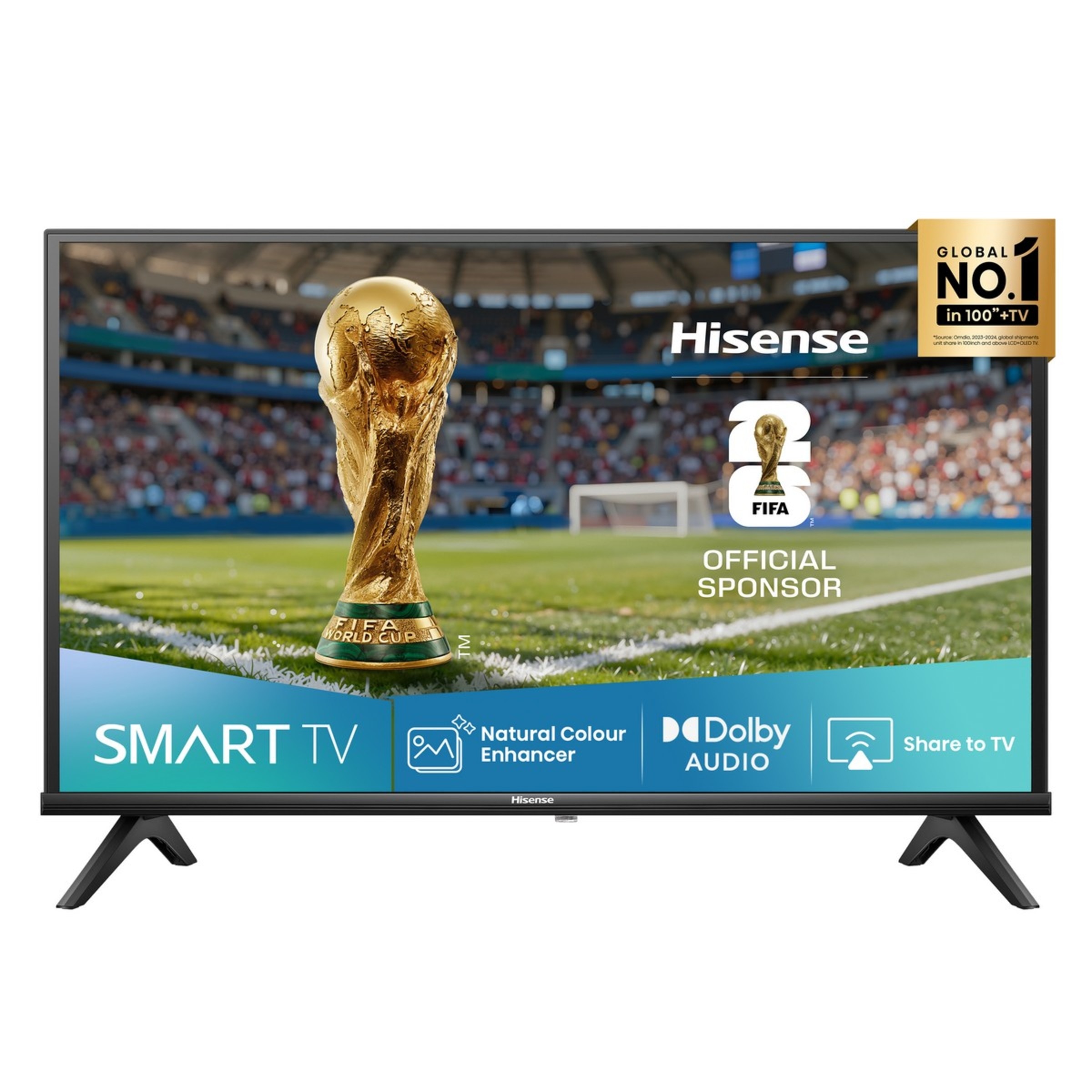 TV LED 32" Hisense 32A4Q, Serie A4Q Smart TV, Sports AI, Dolby DTS HD Sound Preto-1