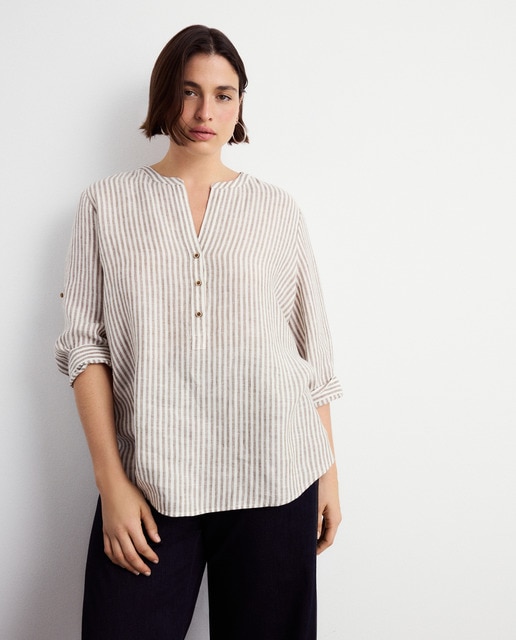 Imagen 0 de Blusa de lino estampada