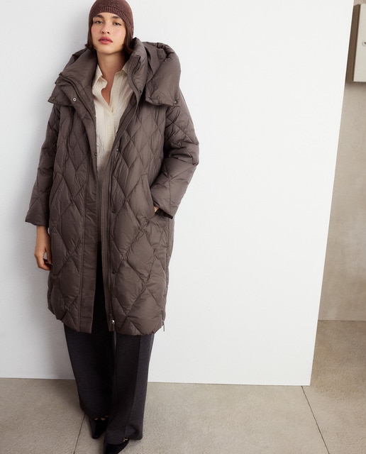 Imagen 0 de Plumífero largo de plumas de mujer