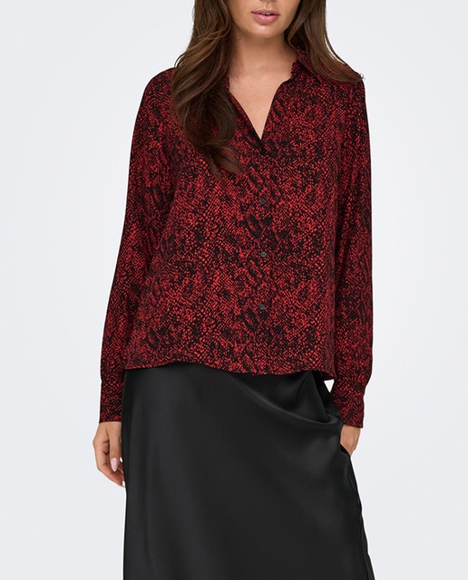 Imagen 0 de Camisa de mujer con botones y cuello de pico
