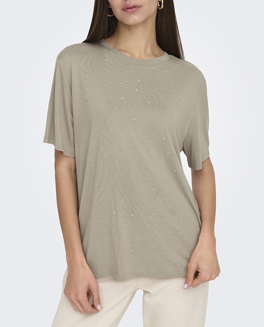 Imagen 0 de Camiseta de mujer básica con cuello redondo