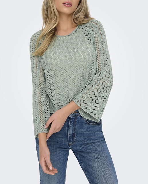 Imagen 0 de Camiseta crochet de mujer manga larga