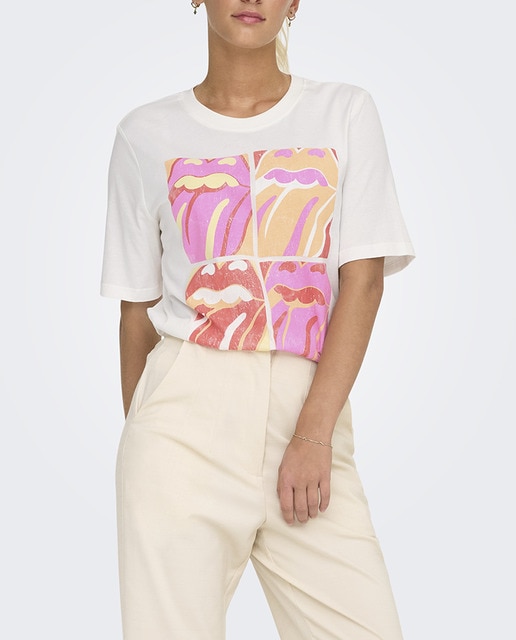 Imagen 0 de Camiseta de mujer con estampado frontal