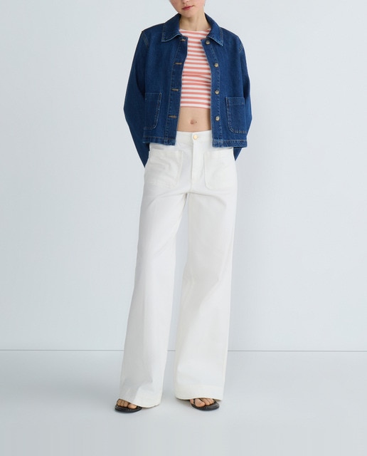 Imagen 0 de Caqueta vaquera de mujer con botones