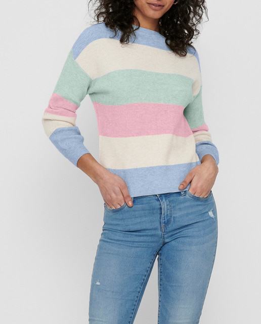 Imagen 0 de Jersey de mujer con cuello caja y manga farol