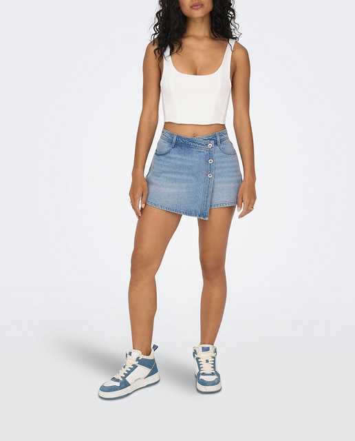 Imagen 0 de Falda pantalón denim corta