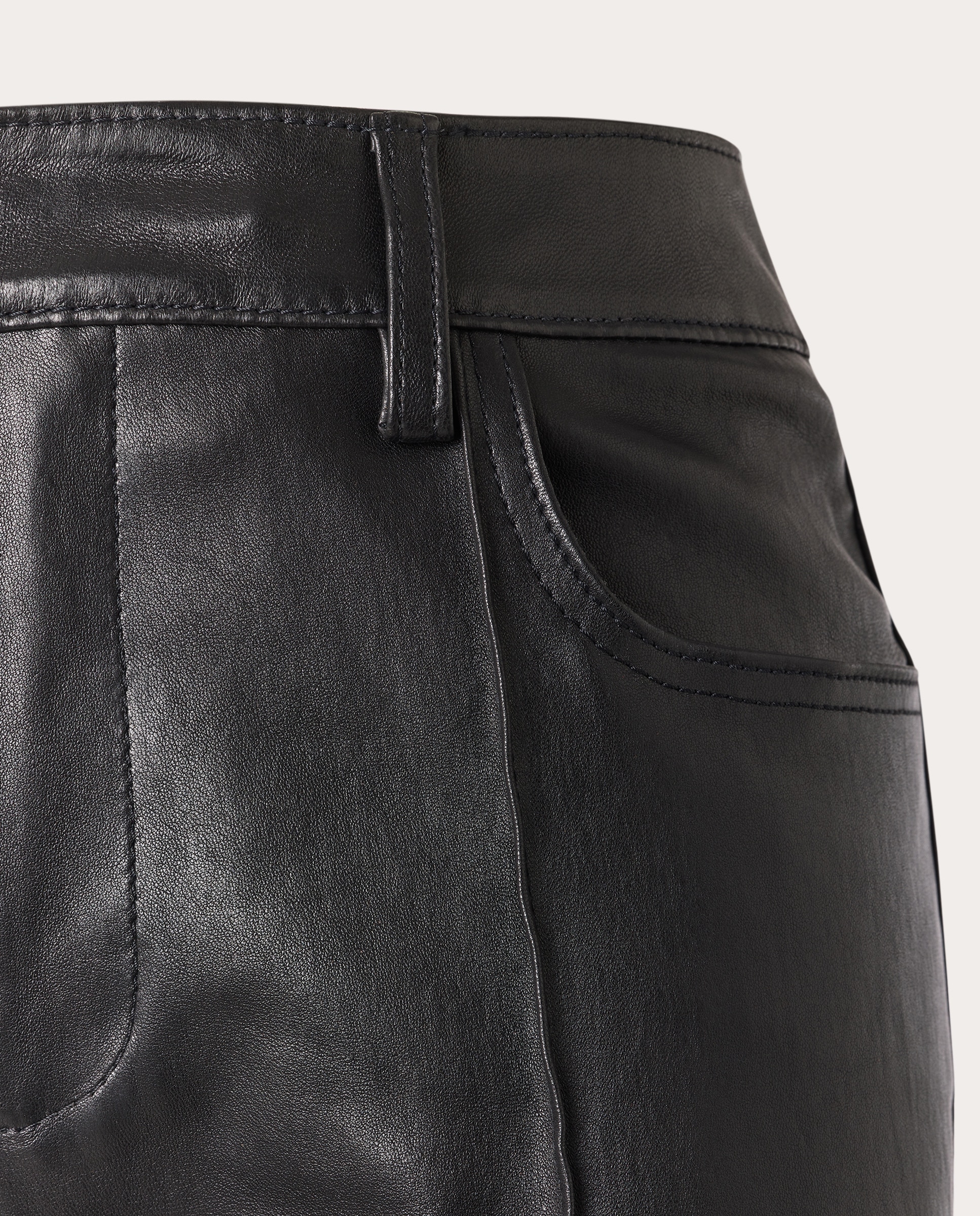 Pantalón flare Federica de ante Negro-3